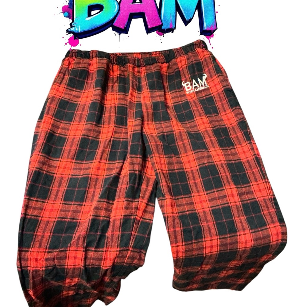 BAM Red/Black Pajamas Size Medium Pre Owned
